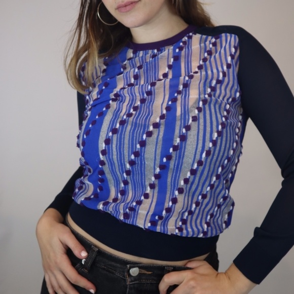 New Carven Mesh Sweater Top - Picture 2 of 4